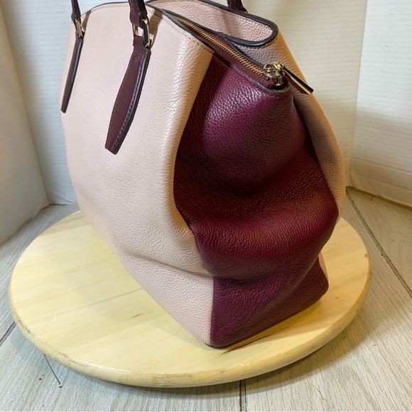 Kate Spade Colorblock New York Monet Triple Compartment Leather Handbag - Picture 6 of 16